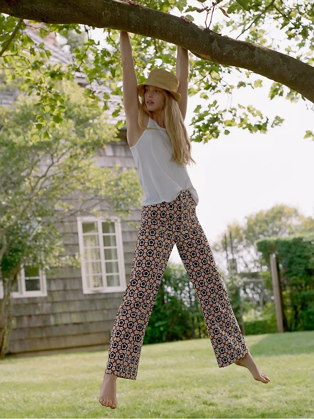 Maeve Colette Cropped Wide-Leg Pants